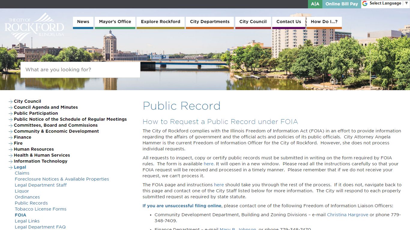 Public Record - Rockford, IL